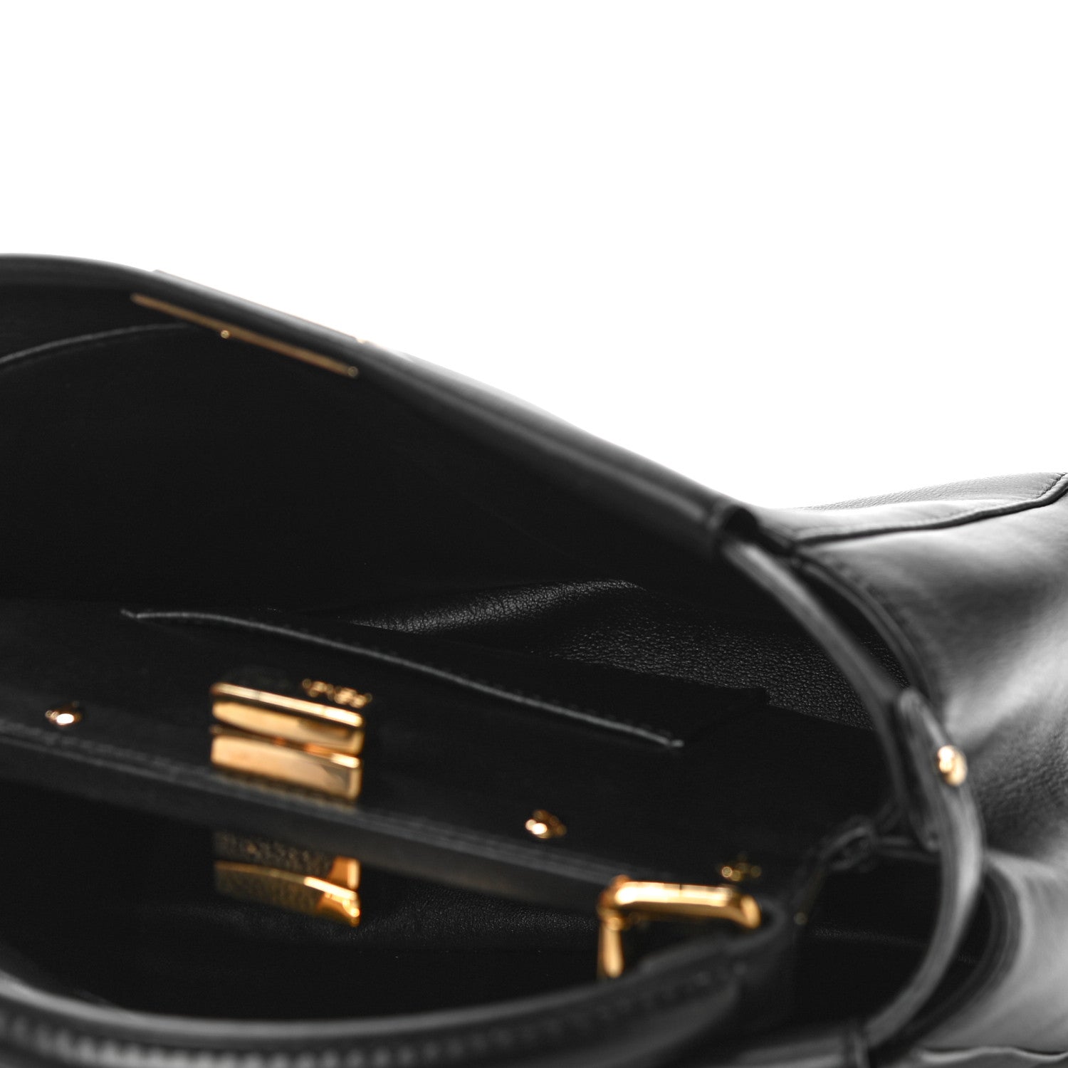 Fendi Nappa Mini Peekaboo Iconic Satchel Black 5 of 14