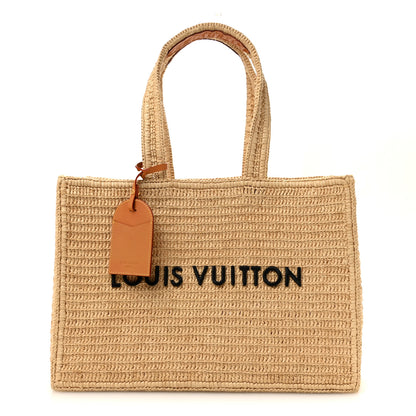 Louis Vuitton Raffia Summer Shopper Tote MM 1 of 12