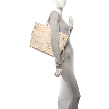 Louis Vuitton Empreinte Monogram Summer Stardust Neverfull MM Beige Clair 2 of 10