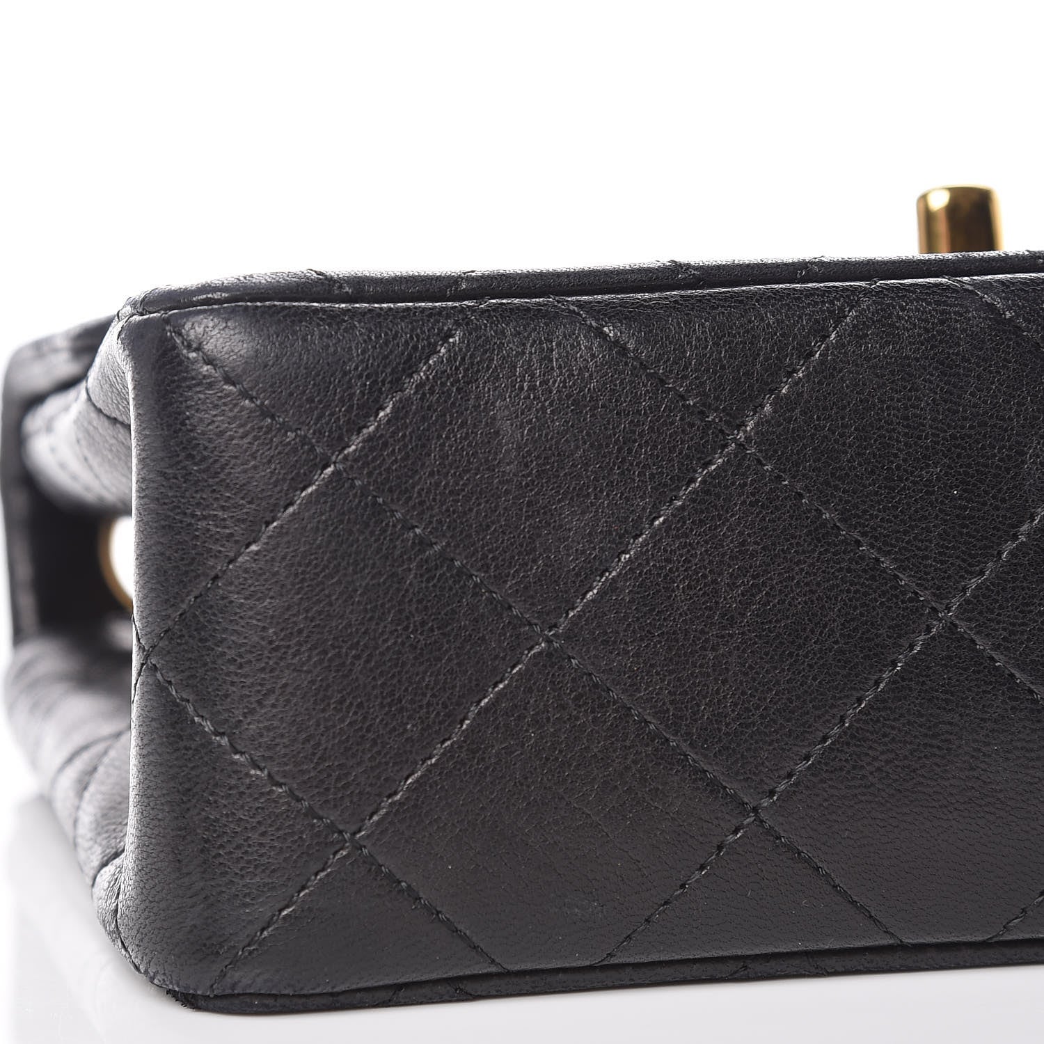 Chanel Lambskin Quilted Mini Square Flap Black 9 of 10