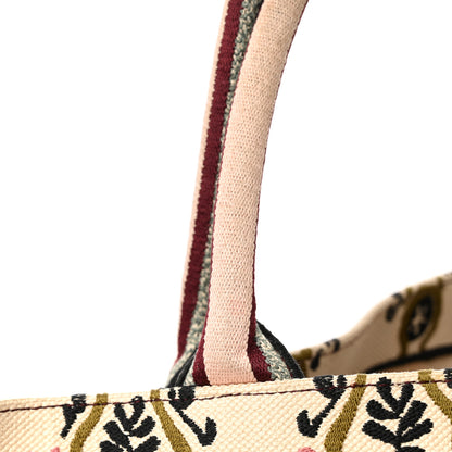 Christian Dior Canvas Embroidered Geometric Book Tote Multicolor 13 of 13
