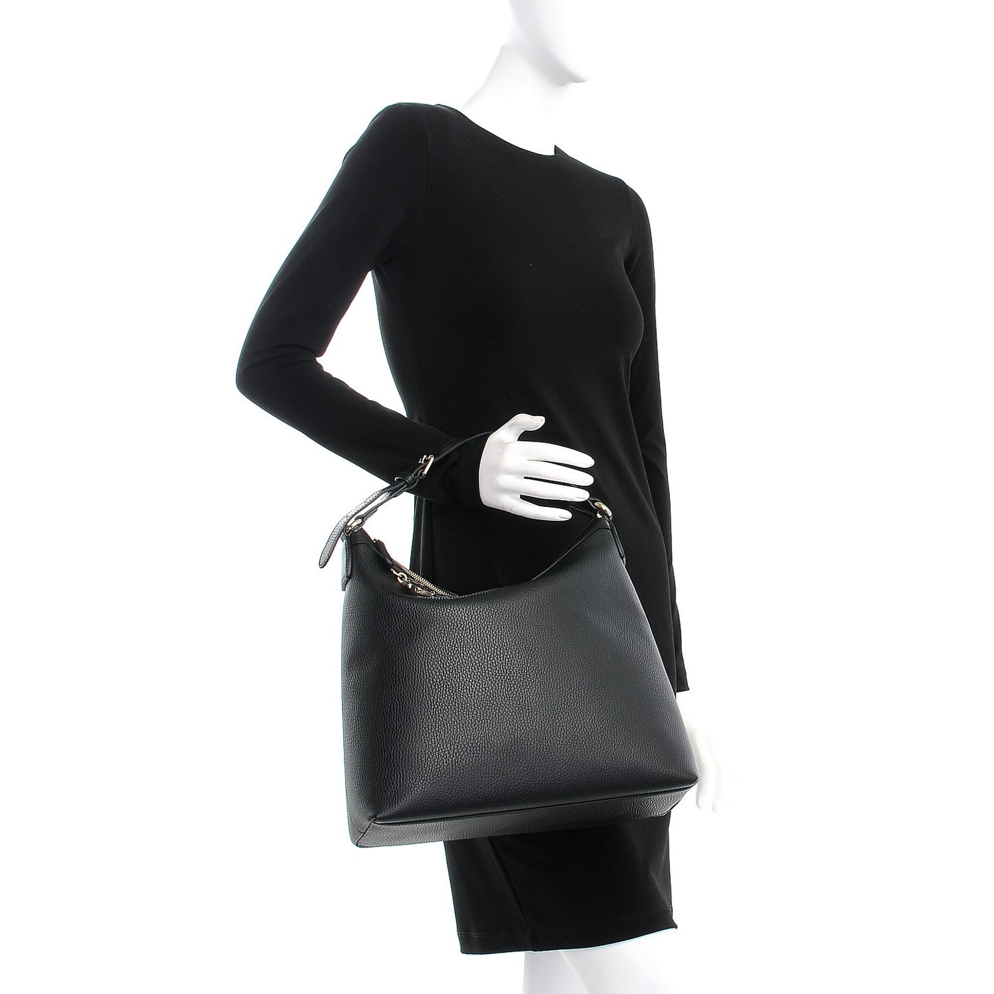 Dollar Calfskin GG Hobo Black