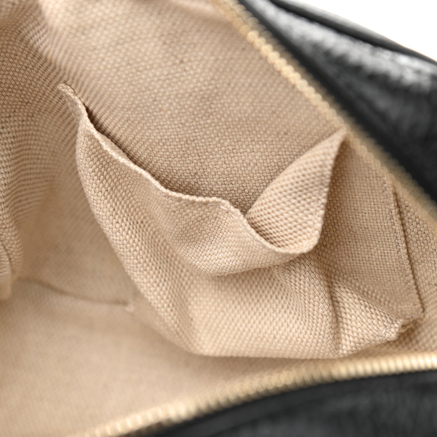 Pebbled Calfskin Small Soho Disco Bag Black