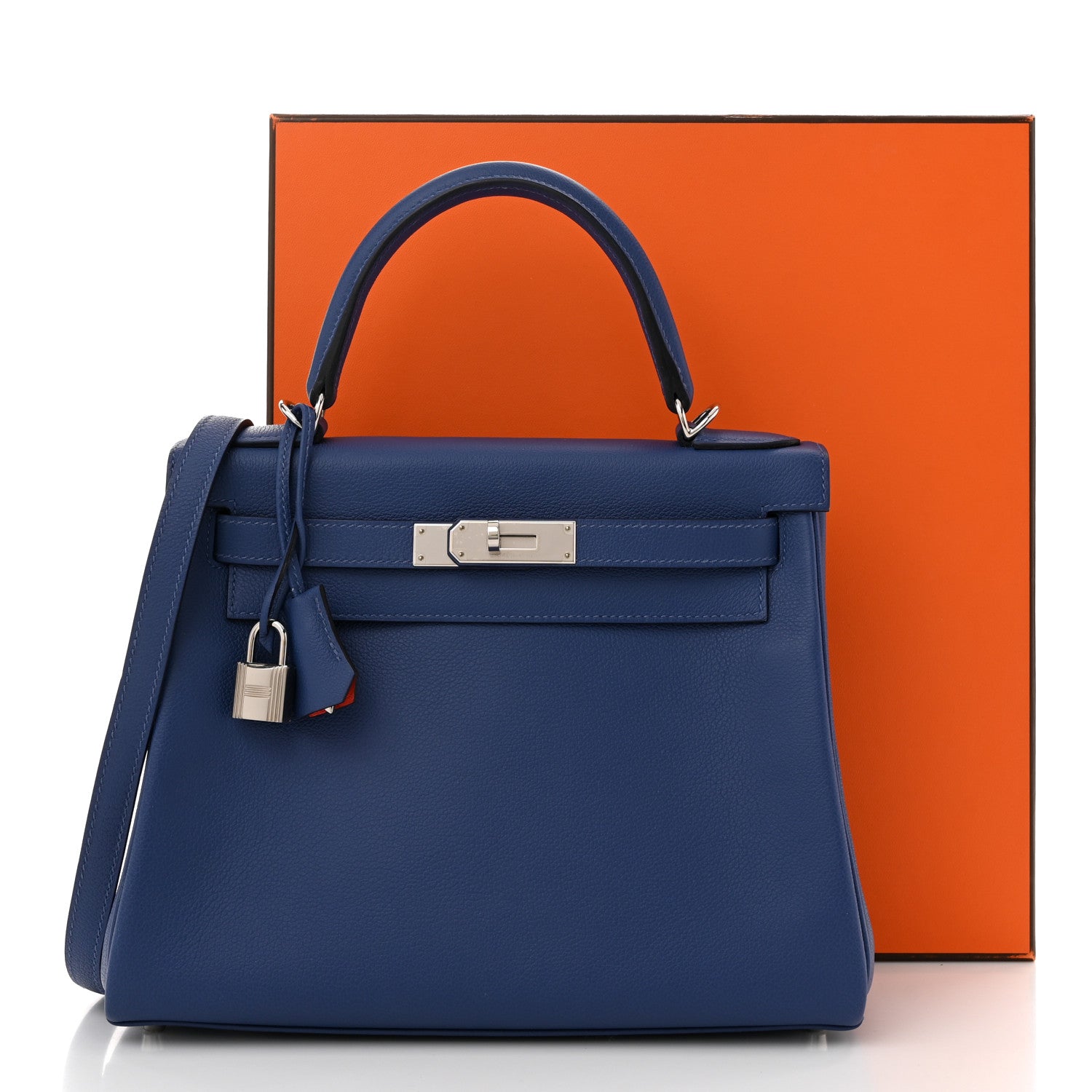 Hermes Evercolor Verso Kelly Retourne 28 Bleu Brighton Capucine 13 of 13