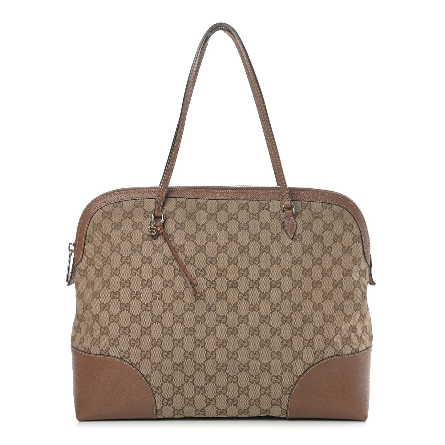 Monogram Medium Bree Shoulder Bag Beige Tabacco
