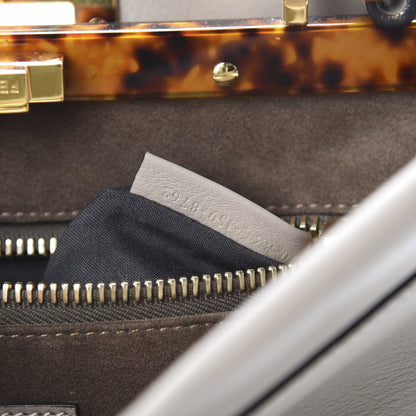 Fendi Vitello Seta Plexiglass Tortoise Medium Peekaboo Iconic Satchel Tortora 11 of 13