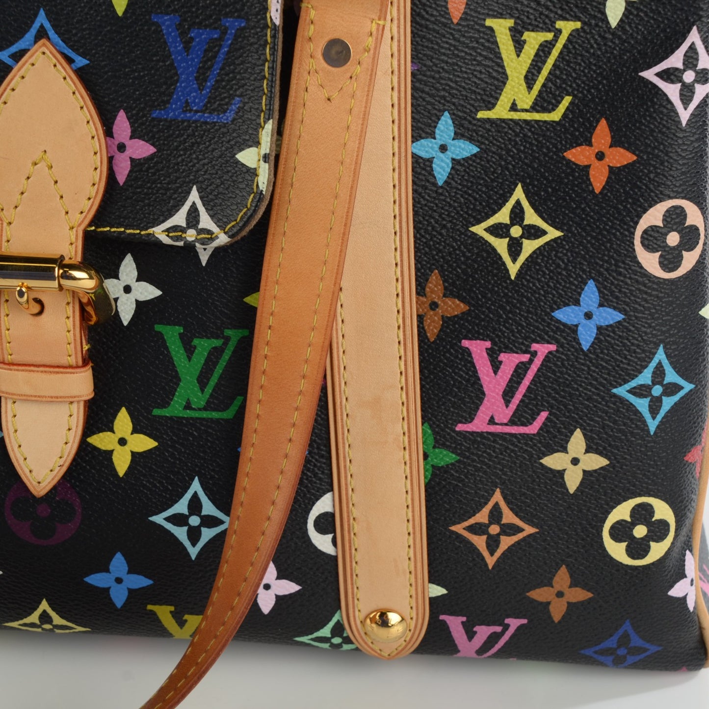 LOUIS VUITTON Monogram Multicolor Aurelia MM Black