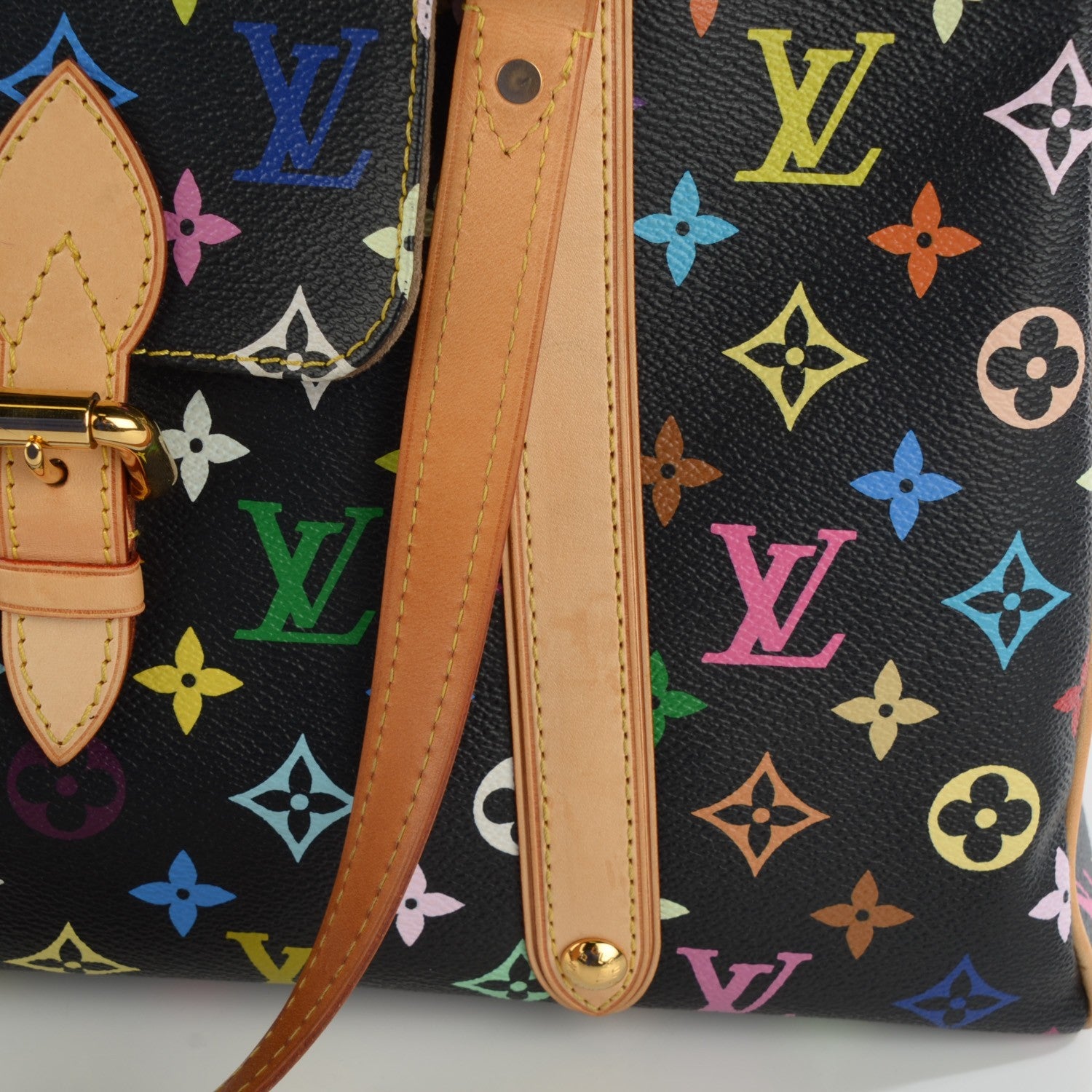 Louis Vuitton LOUIS VUITTON Monogram Multicolor Aurelia MM Black 10 of 11