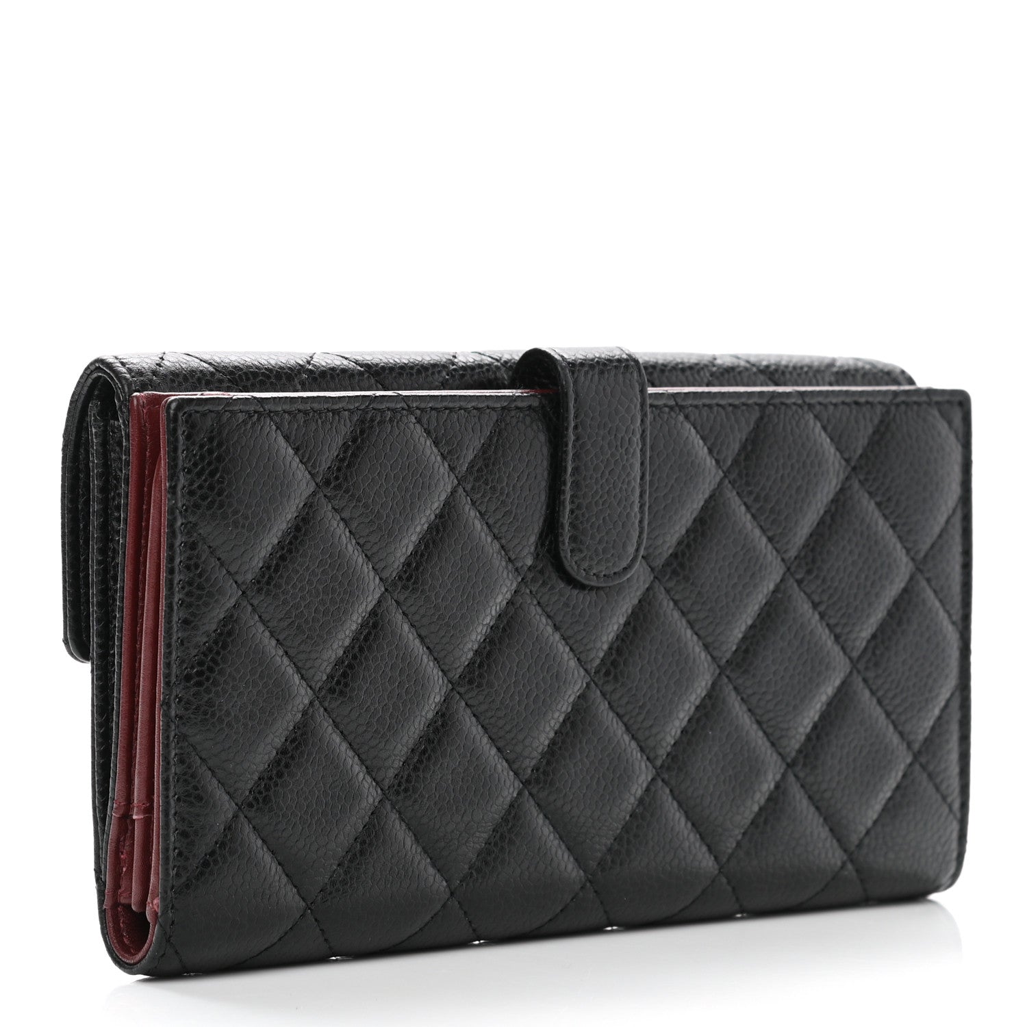 Chanel Caviar Quilted CC Long Double Wallet Black 3 of 7