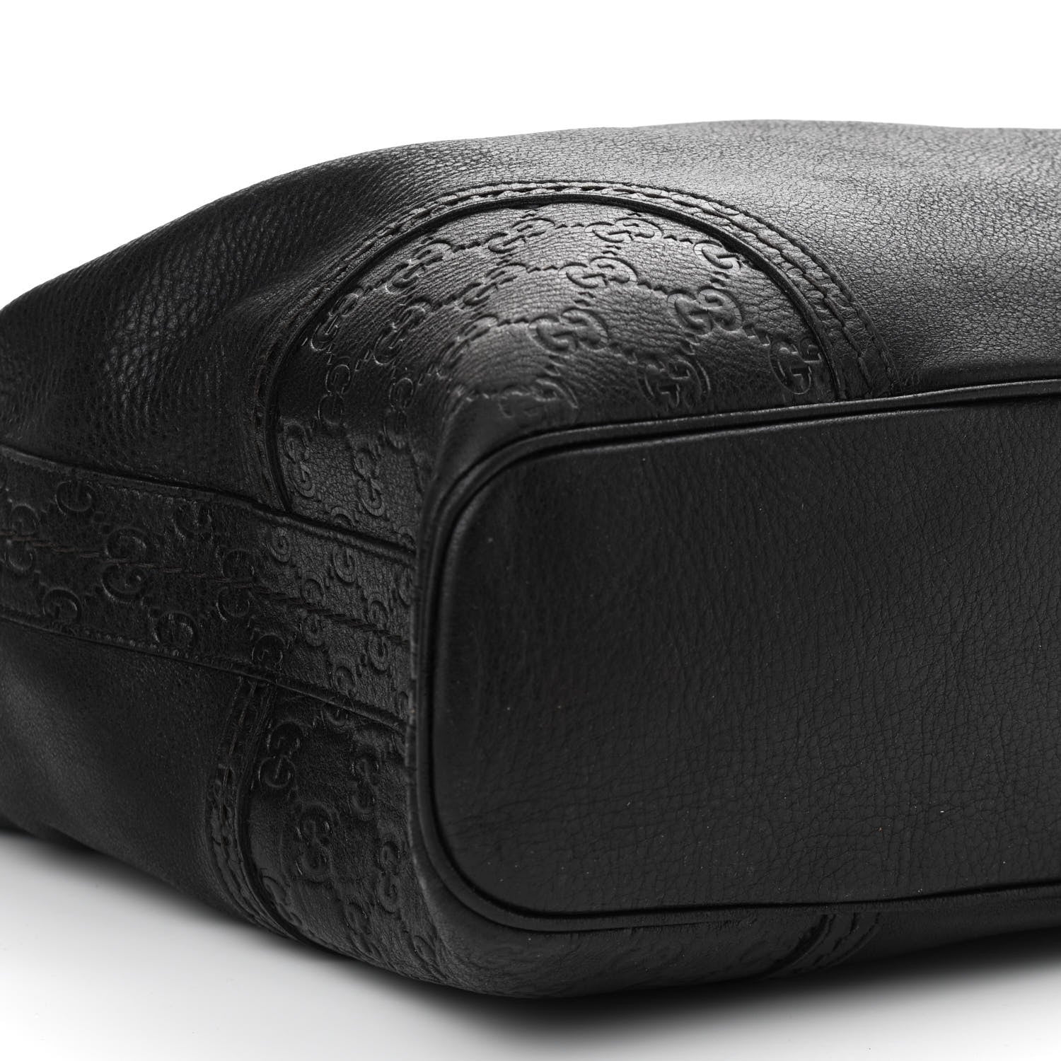 Gucci Calfskin Guccissima Trim Large Signoria Hobo Black 8 of 11