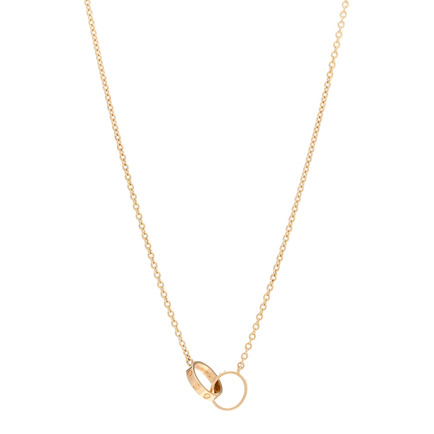 Cartier 18K Yellow Gold Interlocking LOVE Necklace 1 of 5