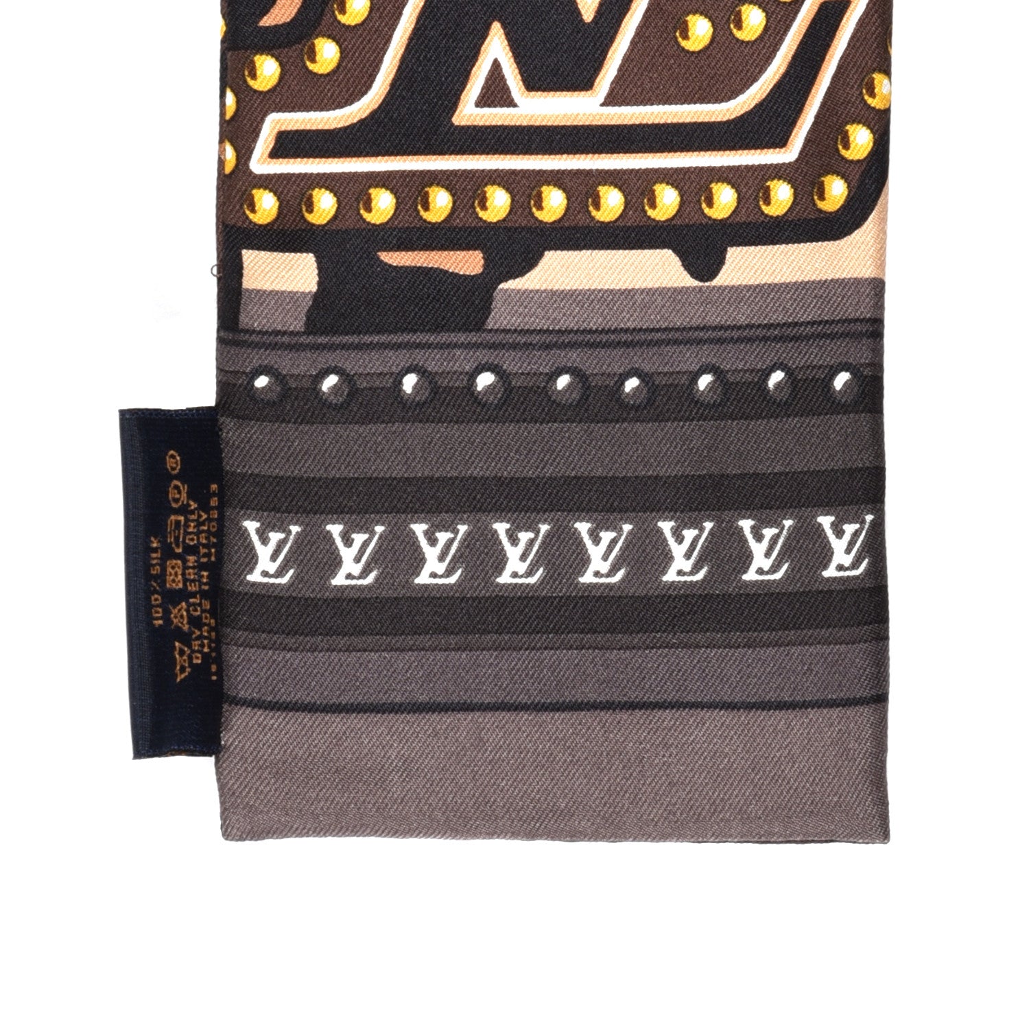 Louis Vuitton Silk Monogram LV World Bandeau Brown 4 of 4