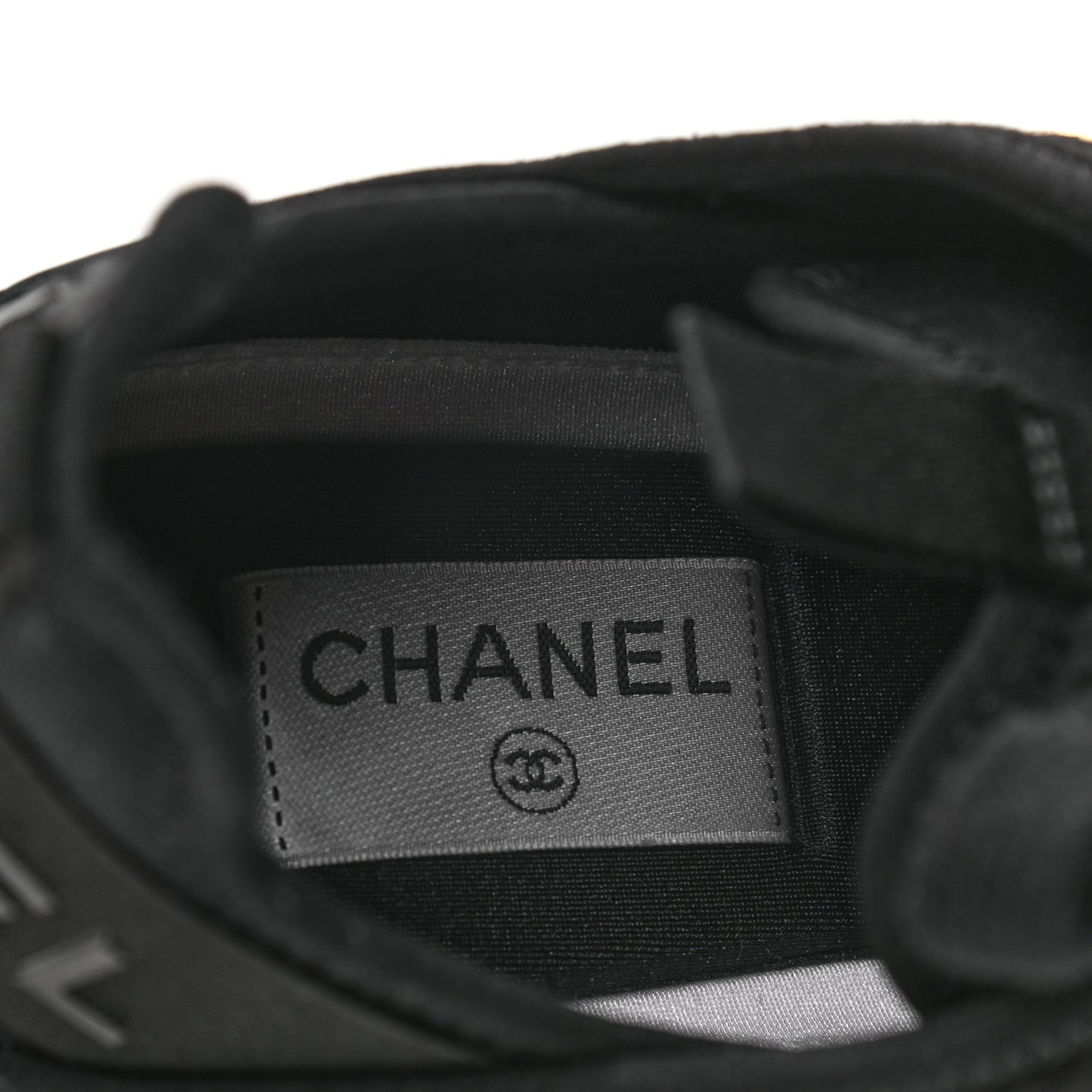 Velvet Calfskin Mixed Fibers CC Sneakers 40 Black