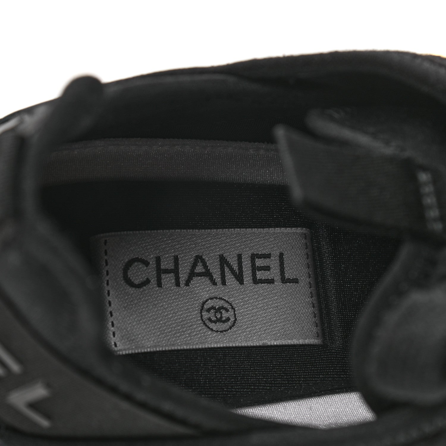Chanel Velvet Calfskin Mixed Fibers CC Sneakers 40 Black 6 of 8