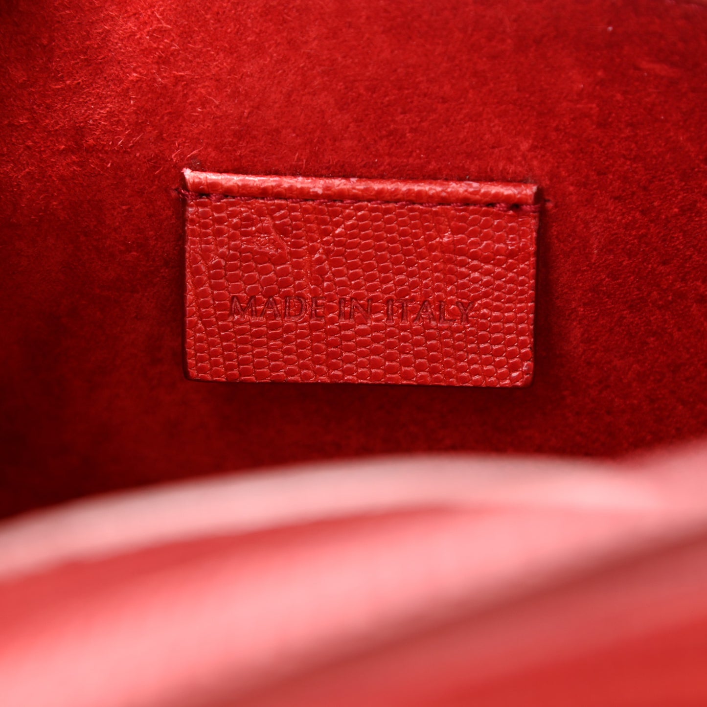Calfskin Lizard Embossed Mini Heroine Scarlet