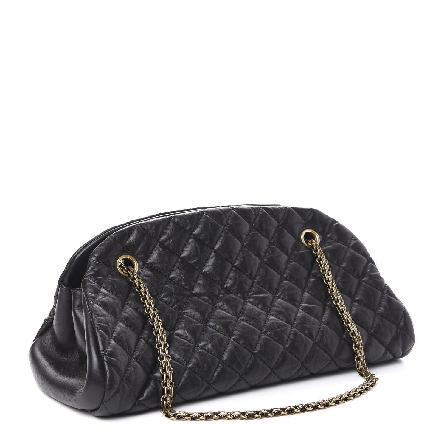 Chanel Aged Calfskin Medium Just Mademoiselle Black 3 of 10