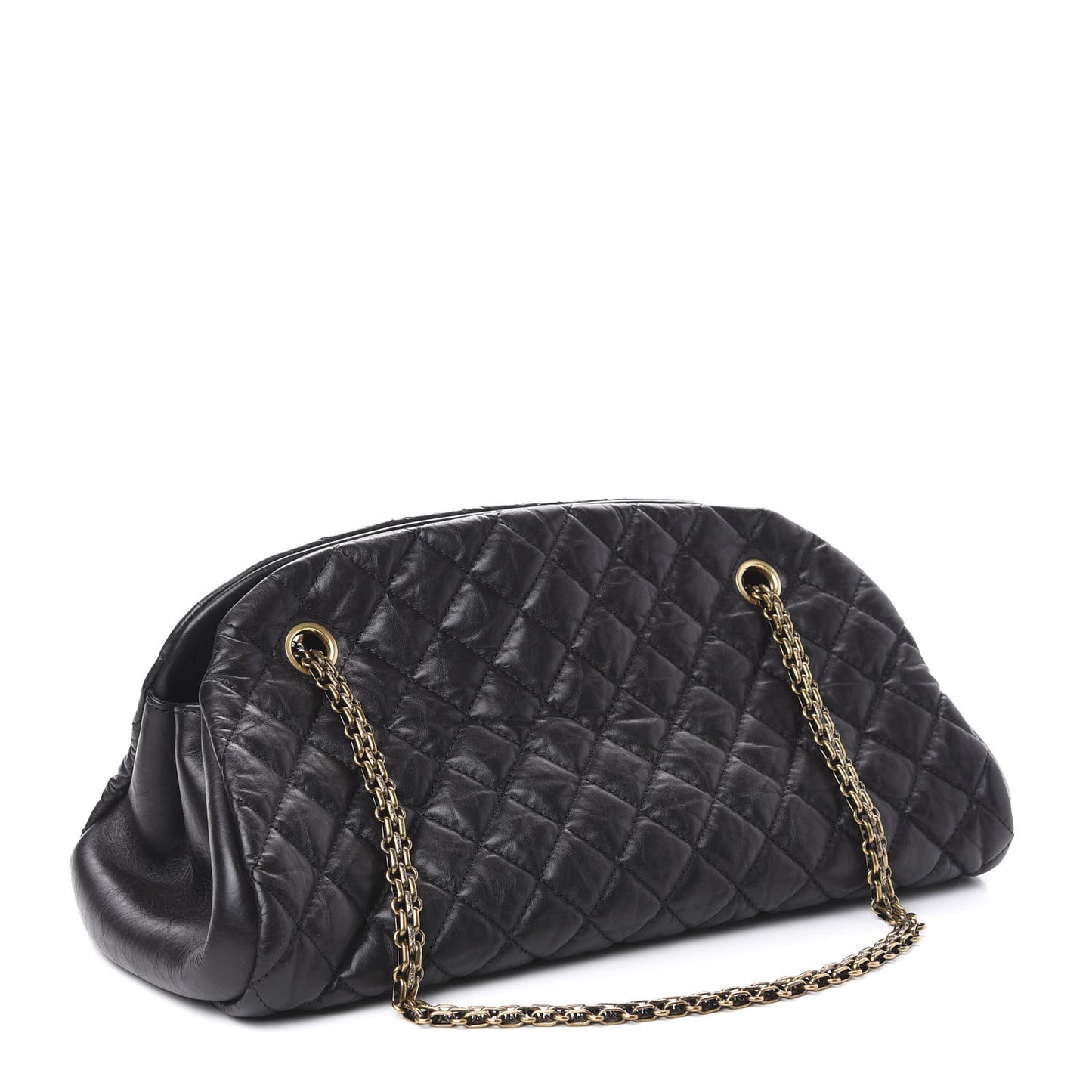 Aged Calfskin Medium Just Mademoiselle Black