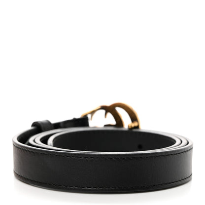 Gucci Calfskin Pearl Double G 20mm Belt 80 32 Black Cream 2 of 6