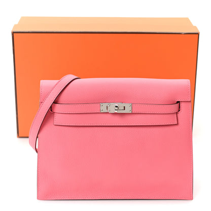 Hermes Evercolor Kelly Danse II Belt Bag Rose Azalee 9 of 9