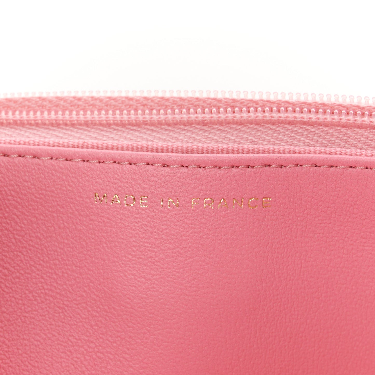 Lambskin Quilted Wallet On Chain WOC Pink