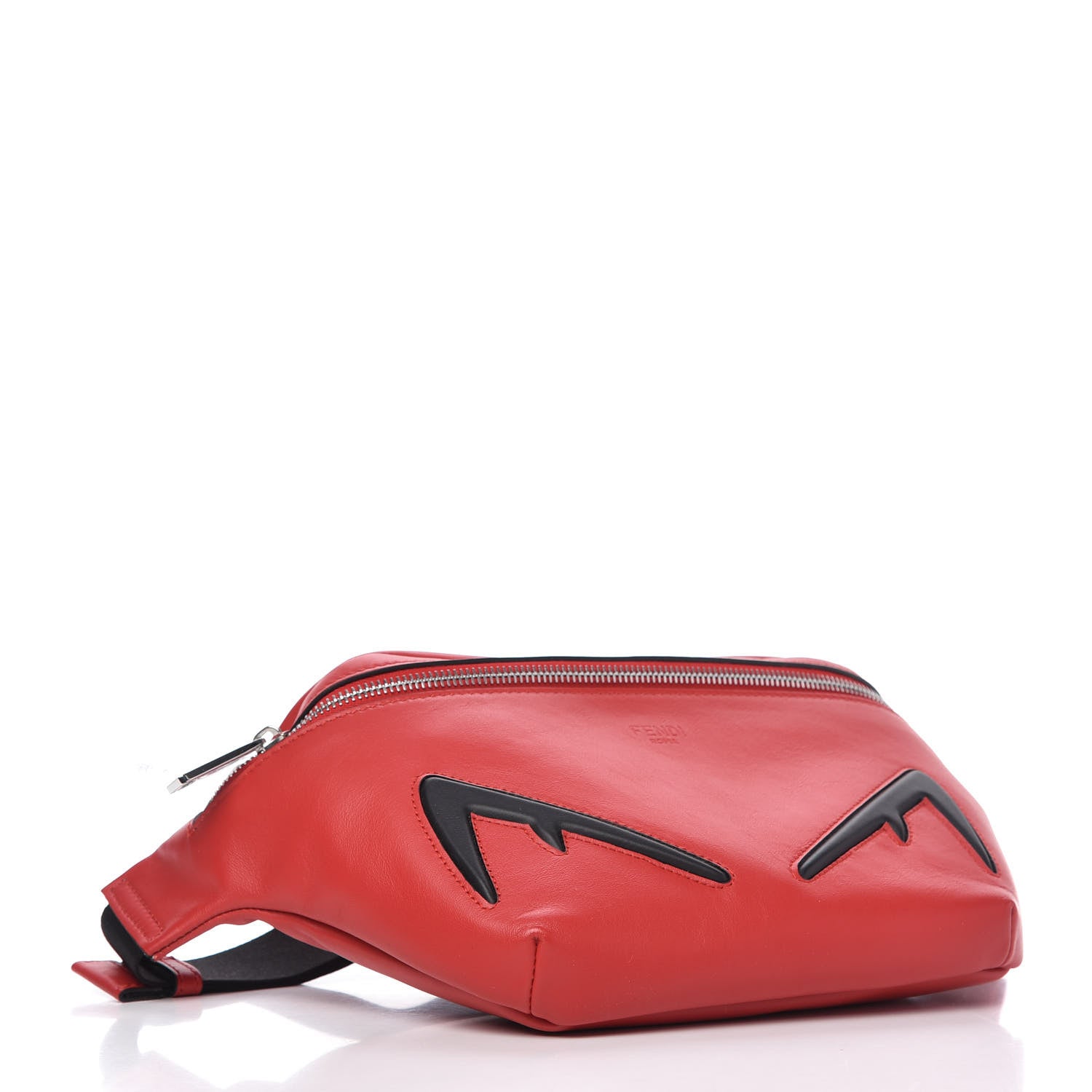 Fendi Vitello Grace Light Century Devil Eyes Belt Bag Rosso Black 4 of 10
