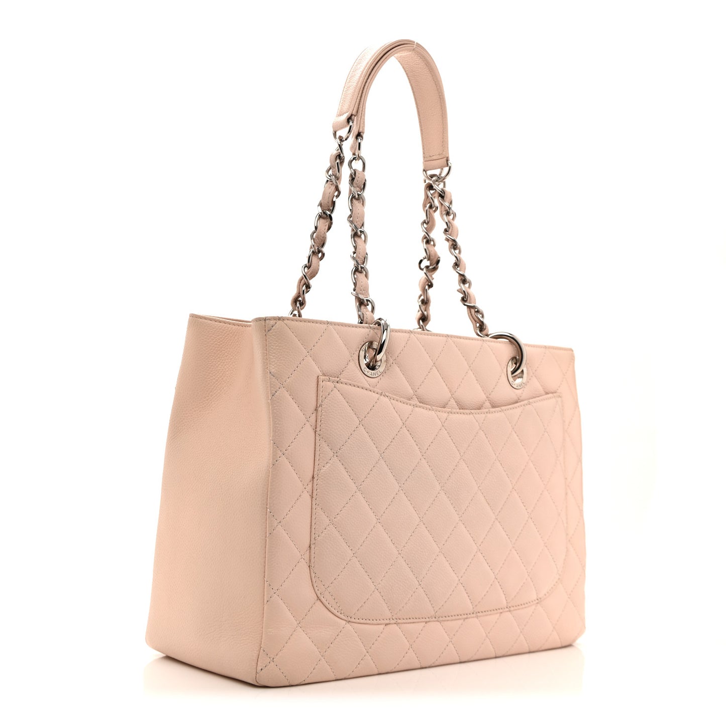 Caviar Quilted Grand Shopping Tote GST Light Pink