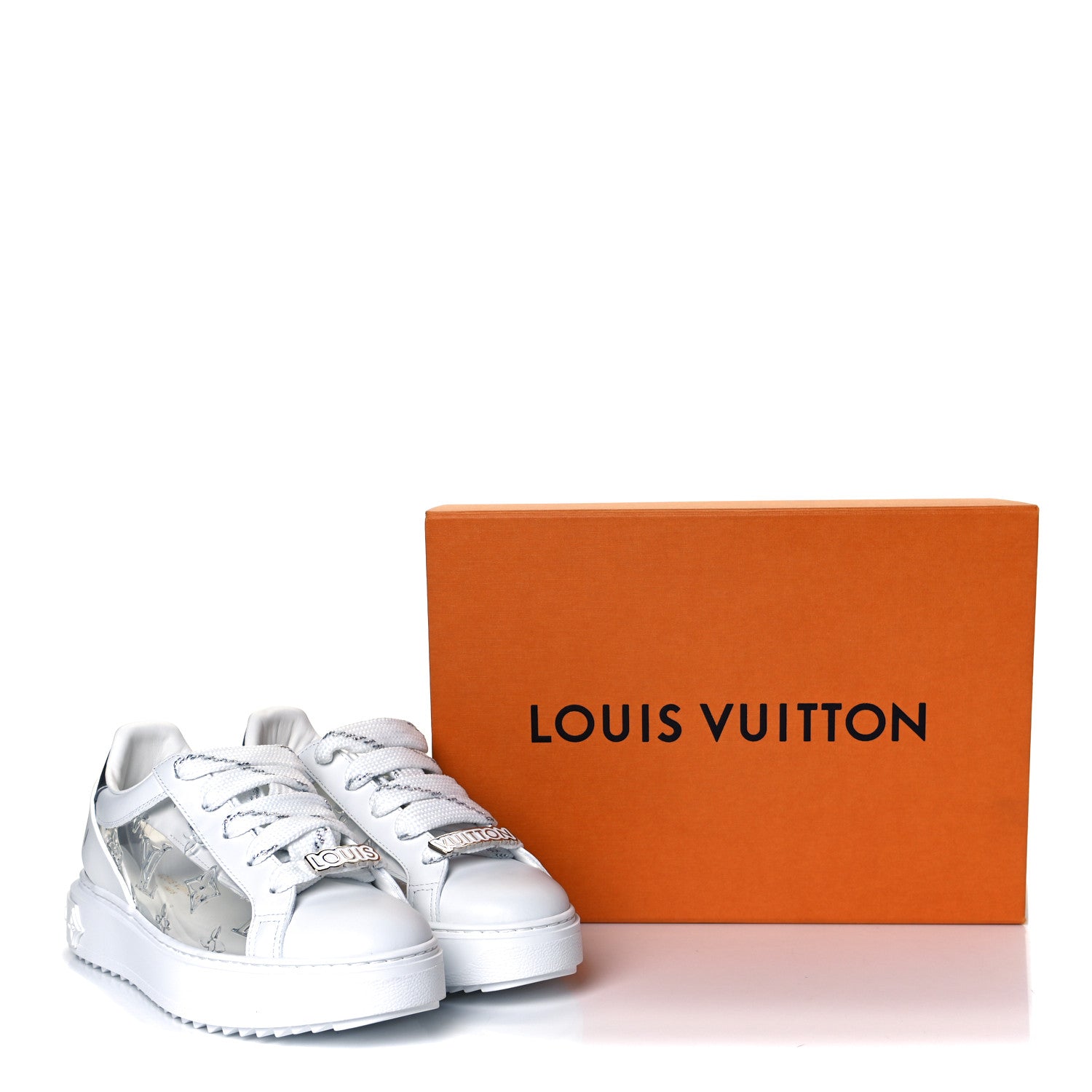 Louis Vuitton Monogram PVC Time Out Sneakers 36 Silver 12 of 12