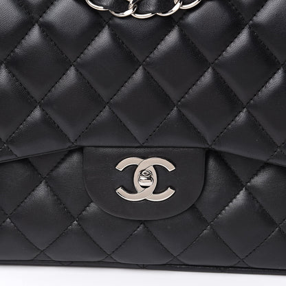 Chanel Lambskin Quilted Jumbo Single Flap Black 10 of 16