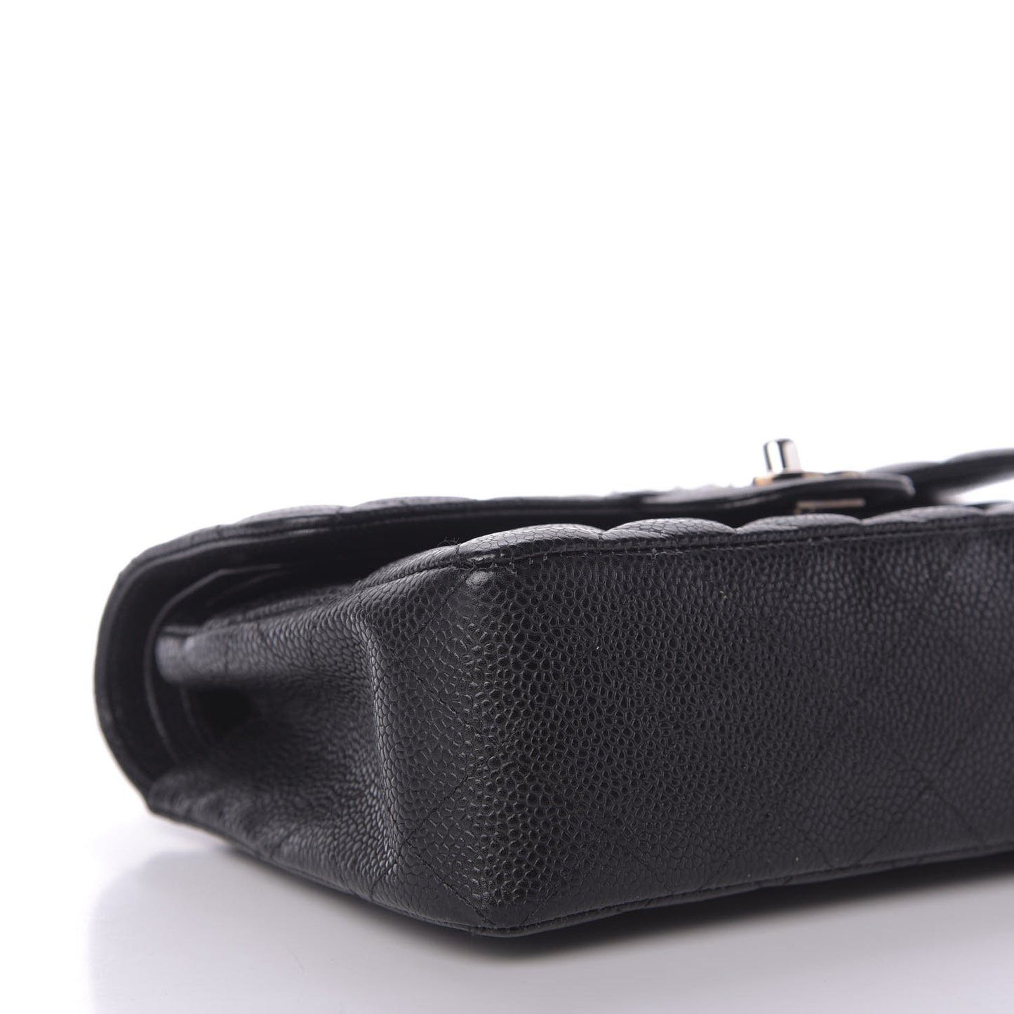 Caviar Quilted Small Double Flap Black