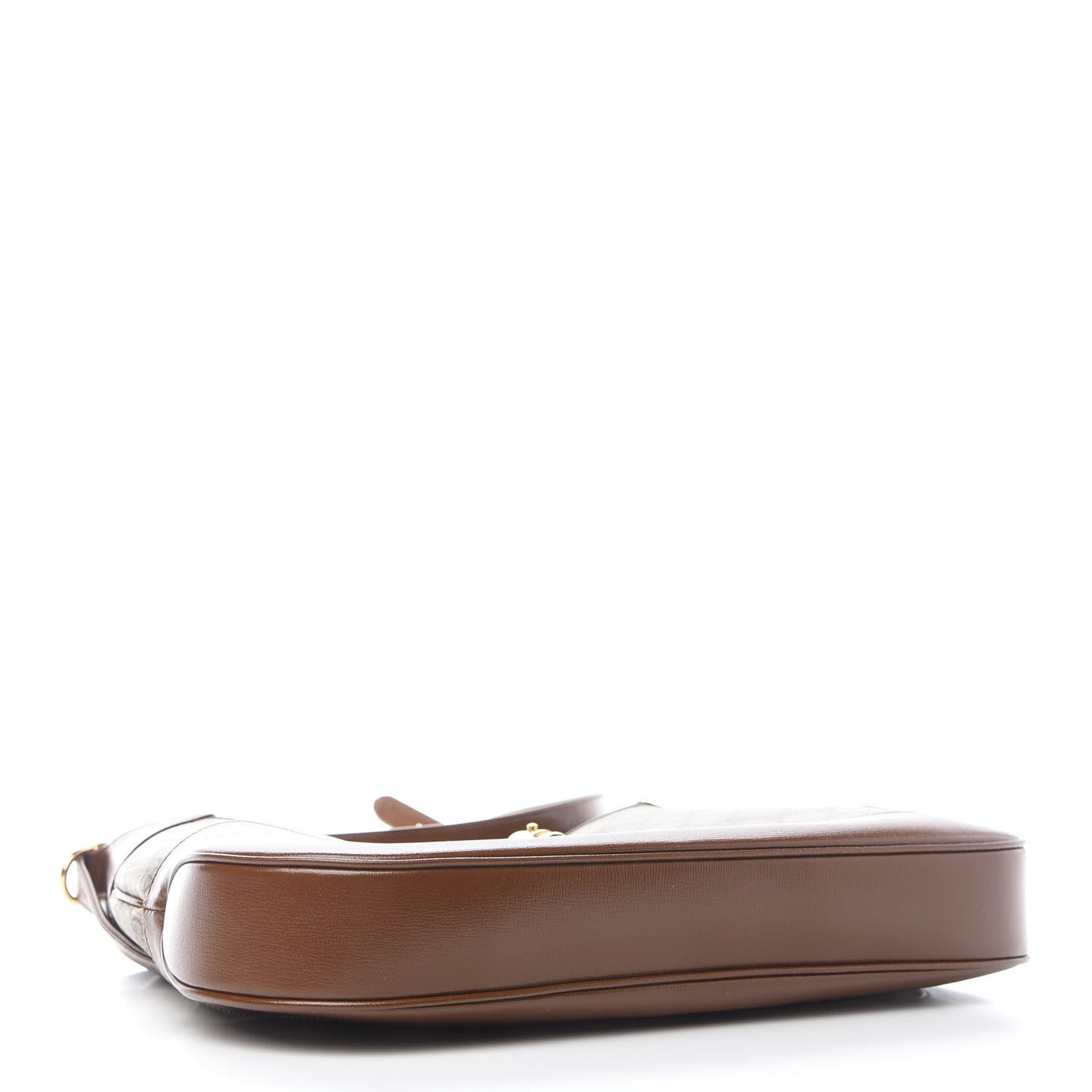 GG Supreme Monogram Azalea Calfskin Web Medium Jackie 1961 Hobo Beige Ebony Brown Sugar