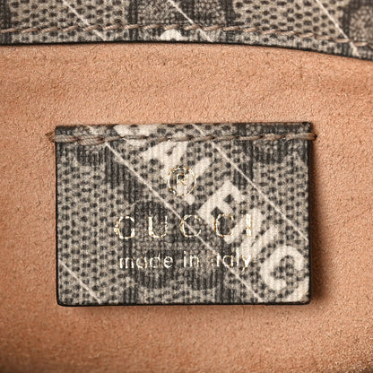 Gucci X BALENCIAGA GG Supreme Monogram Web Logo Print Mini Horsebit 1955 Shoulder Bag Beige Ebony 6 of 10