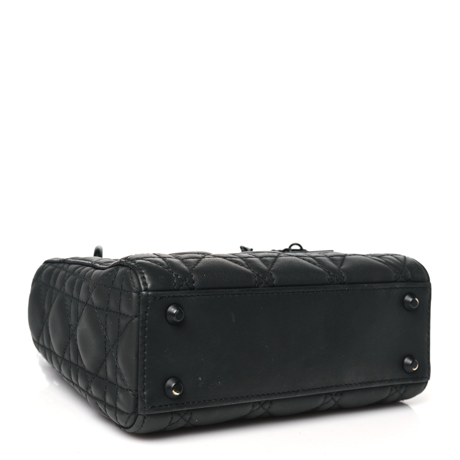 Christian Dior Ultra Matte Calfskin Cannage Mini Lady Dior Black 4 of 12