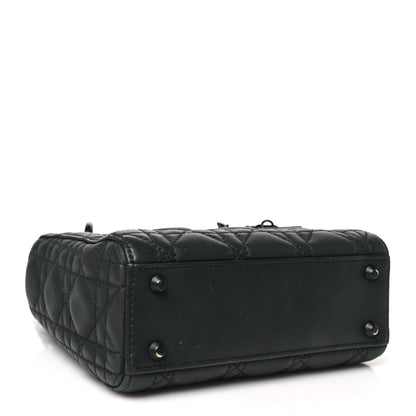 Christian Dior Ultra Matte Calfskin Cannage Mini Lady Dior Black 4 of 12