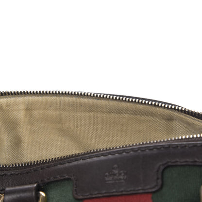 Gucci Monogram Vintage Web Medium Boston Dark Brown 13 of 19