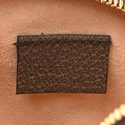 Gucci GG Supreme Monogram Web Mini Ophidia Round Shoulder Bag Brown 6 of 9