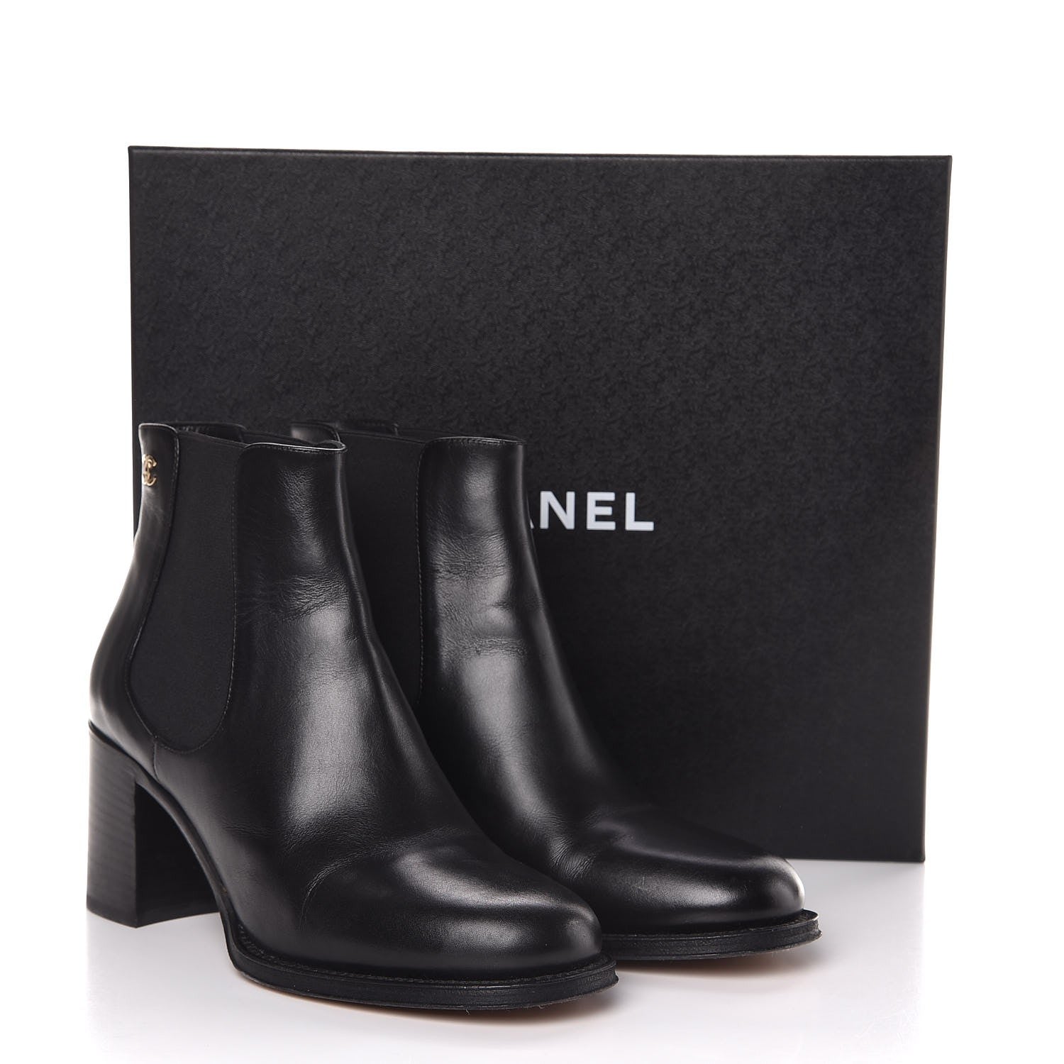 Chanel Glazed Calfskin Short Boots 39 Black 10 of 13