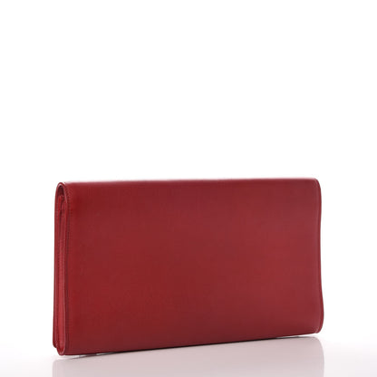 Saint Laurent Calfskin Monogram Large Belle De Jour Clutch Red 3 of 11