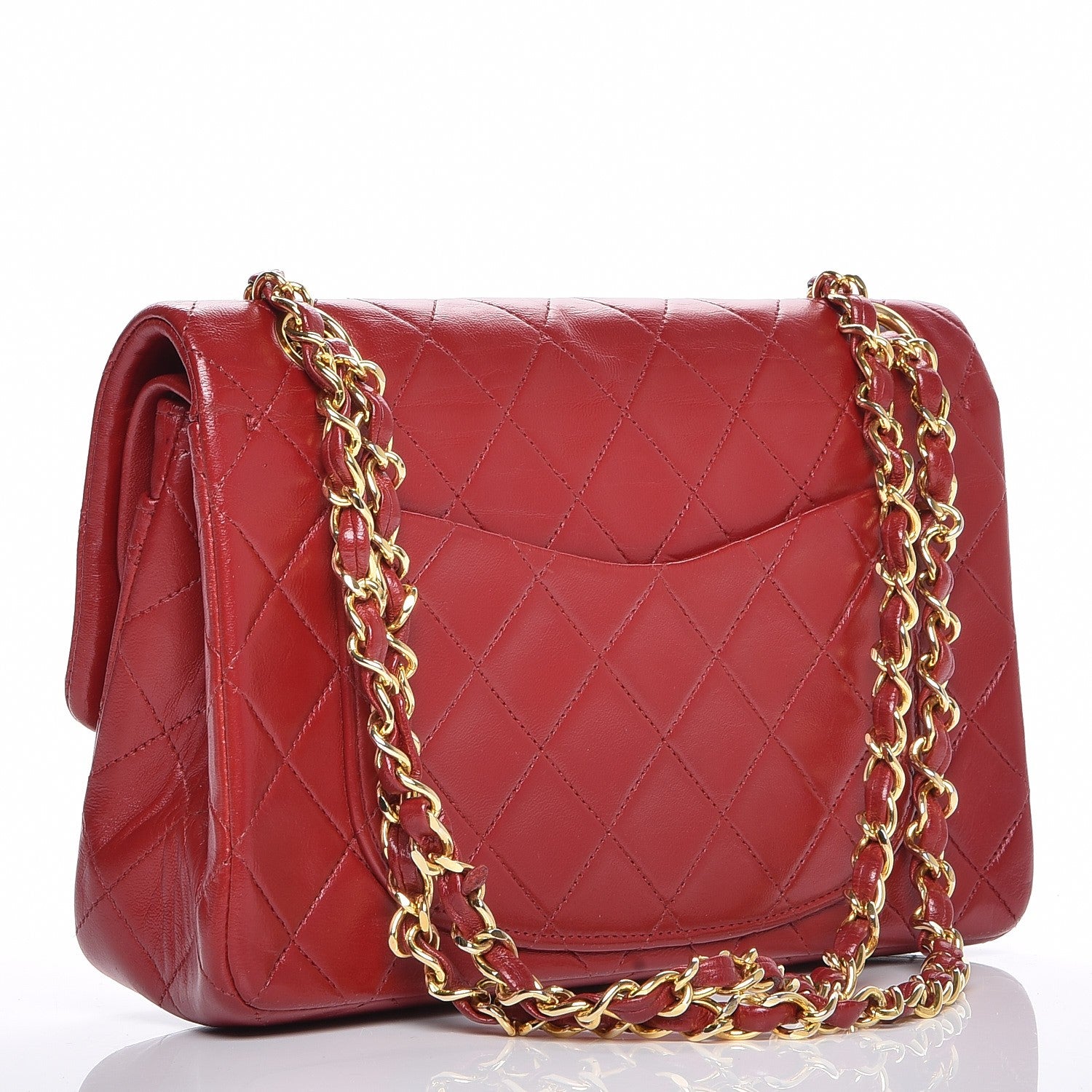 Chanel Lambskin Quilted Small Double Flap Red 3 of 7