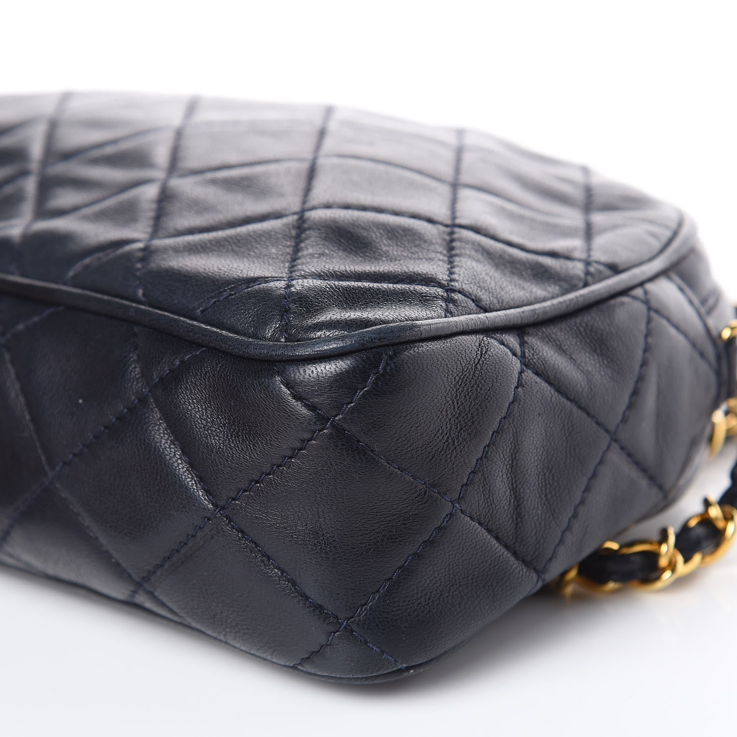 Chanel Lambskin Quilted Tassel Camera Case Navy 10 of 15