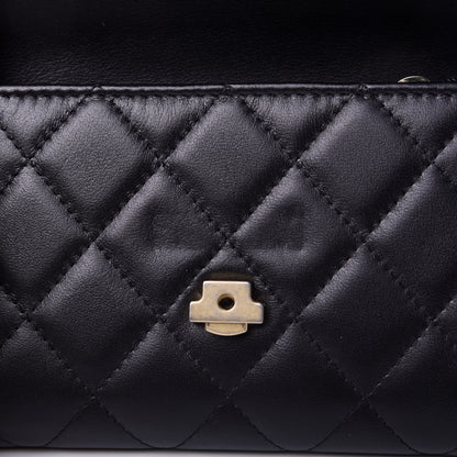 Chanel Lambskin Quilted Medium CC Chic Flap Wallet Black Gold 10 of 11