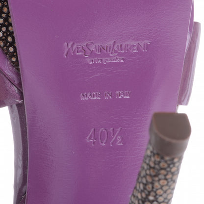 Saint Laurent Patent Tribute 105 Platform Sandals 40.5 Purple 6 of 7