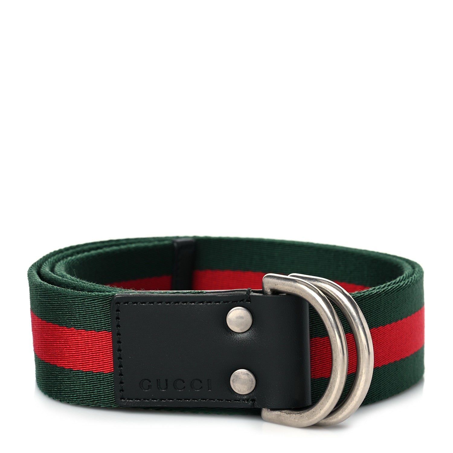 Gucci Canvas Web D Ring 40mm Belt 90 36 Green Red 1 of 3