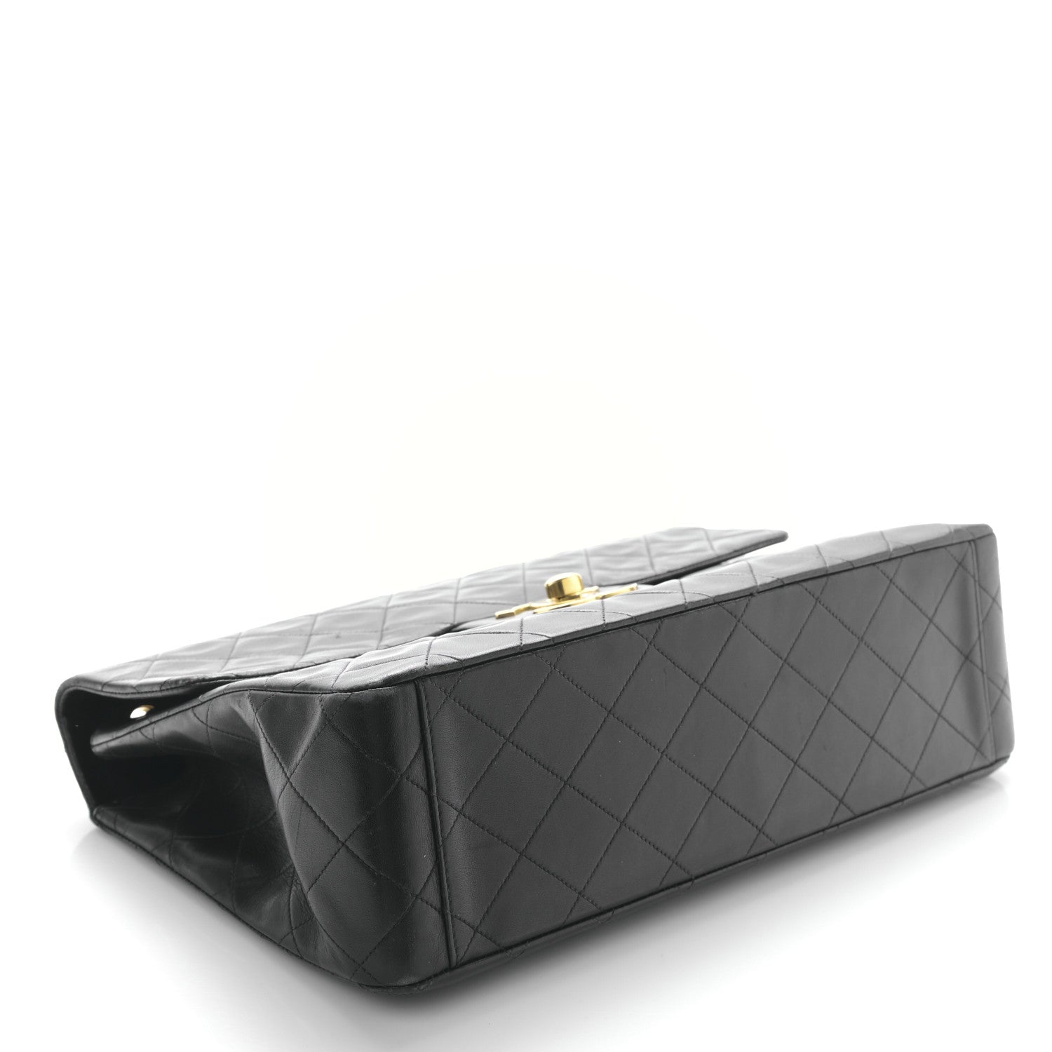 Chanel Lambskin Quilted XL Jumbo Single Flap Black 4 of 10