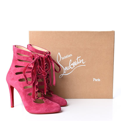 Christian Louboutin Veau Velours Spinetita 100 Ankle Boots 38.5 LouLou 9 of 9