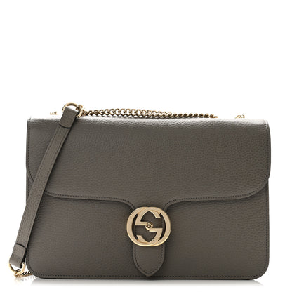 Gucci Dollar Calfskin Interlocking G Shoulder Bag Loess 1 of 12