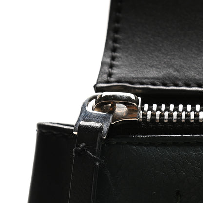 Celine Grained Calfskin Small Bi-Color Edge Shoulder Bag Black Green 10 of 15