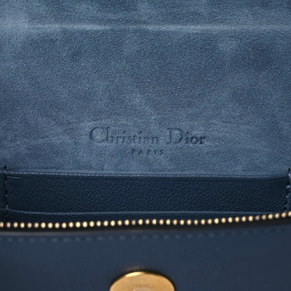 Christian Dior Goatskin Saddle Belt Clutch Denim Blue 5 of 15