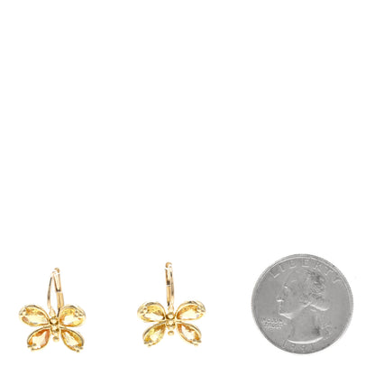 Temple St. Clair 18K Yellow Gold Yellow Sapphire Butterfly Drop Earrings 2 of 4