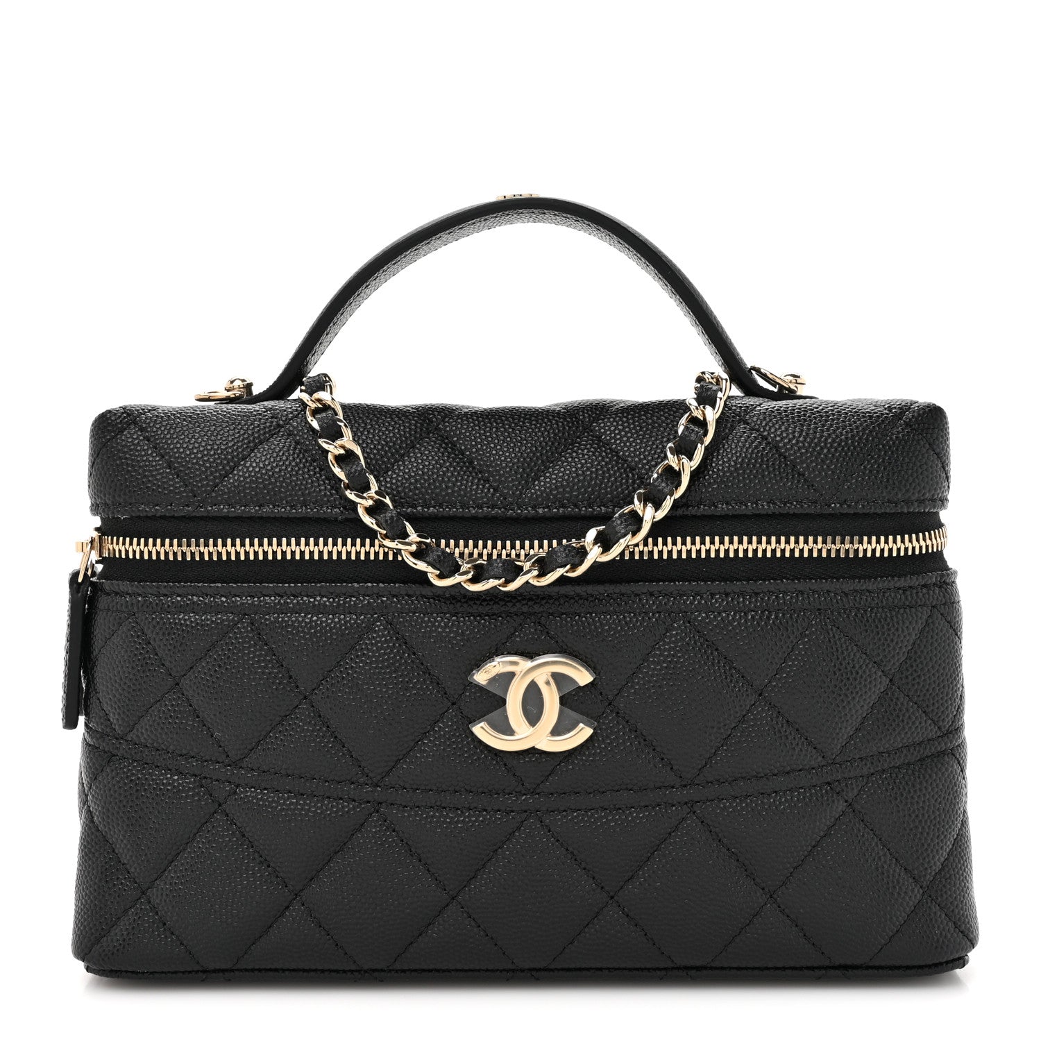 Chanel Caviar Quilted Trendy Handle Slim Vanity Black 1 of 11