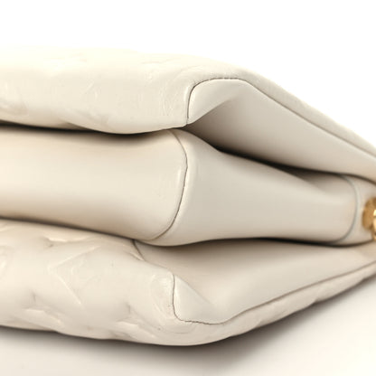 Louis Vuitton Lambskin Embossed Monogram Coussin PM Cream 10 of 10
